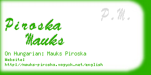 piroska mauks business card